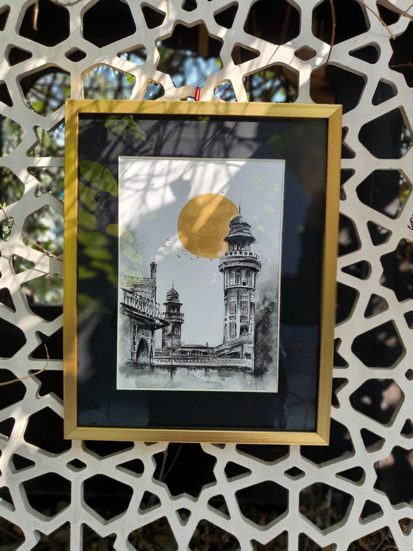 Wazir Khan - Goldleaf painting