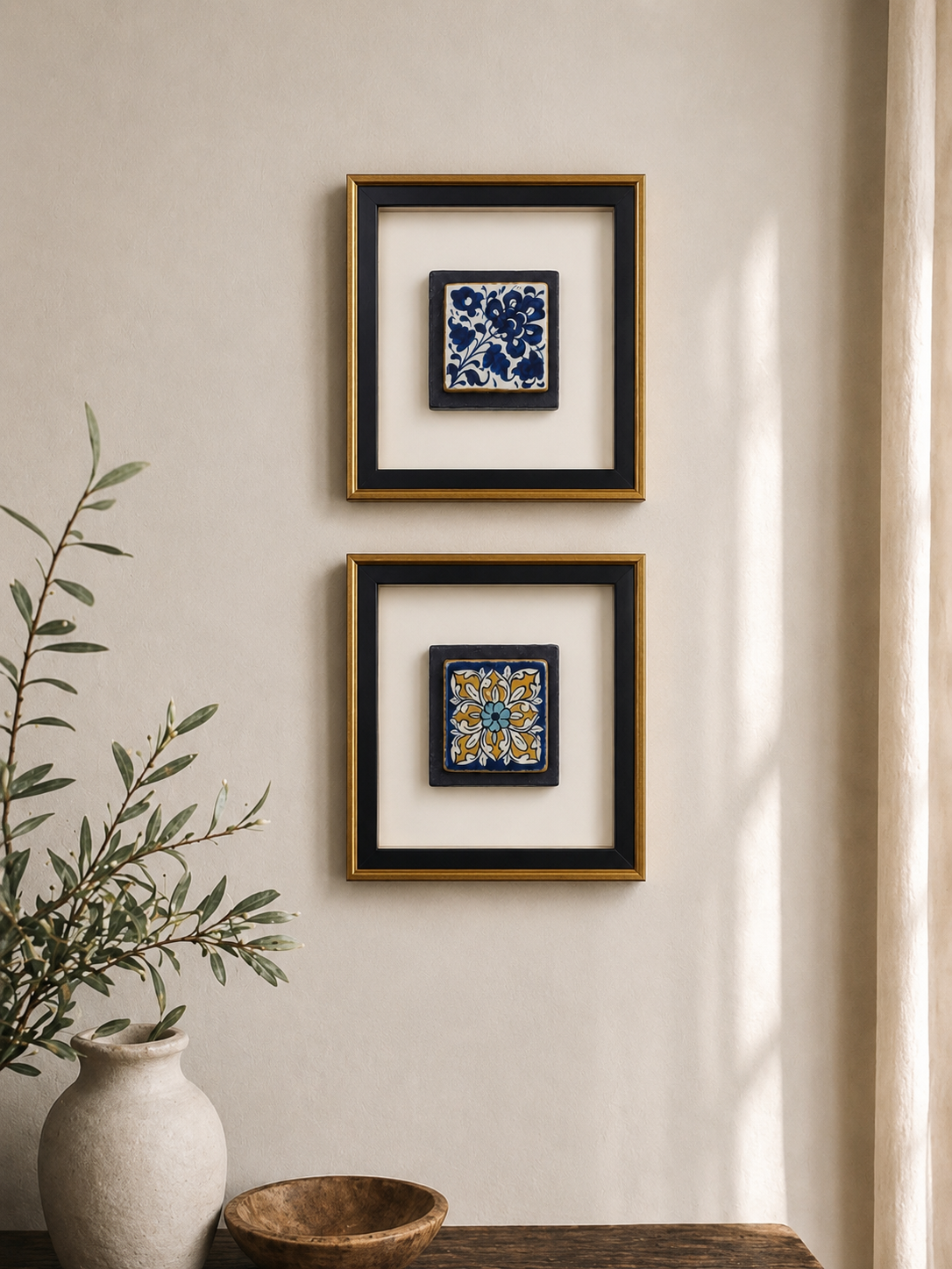 Echoes in Blue – Ceramic Tile Frames