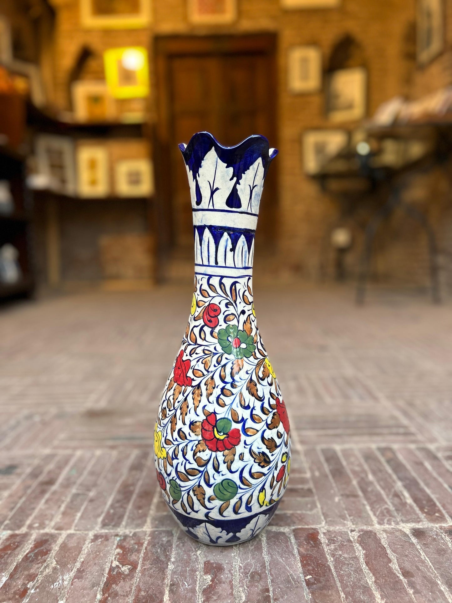 Blue pottery vase 3