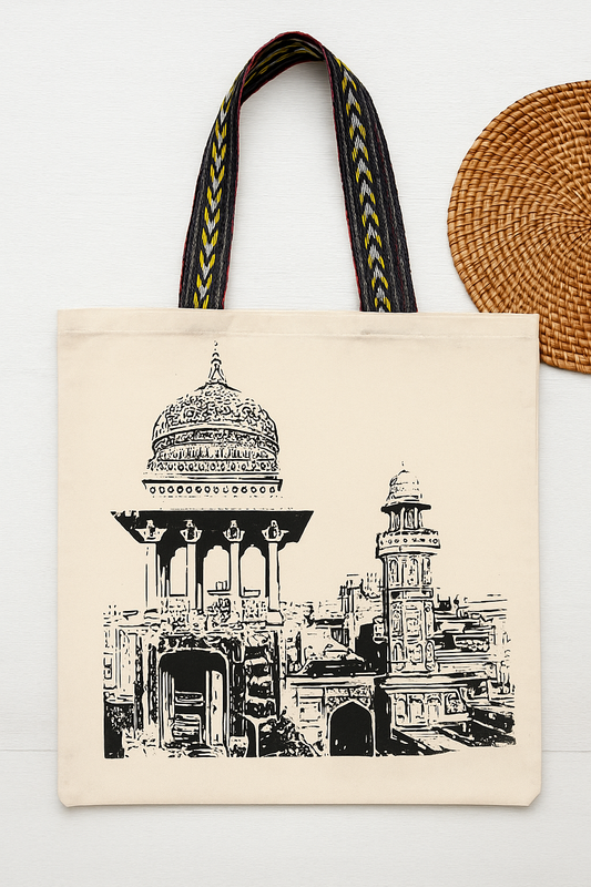 Lahore Heritage Canvas tote bags