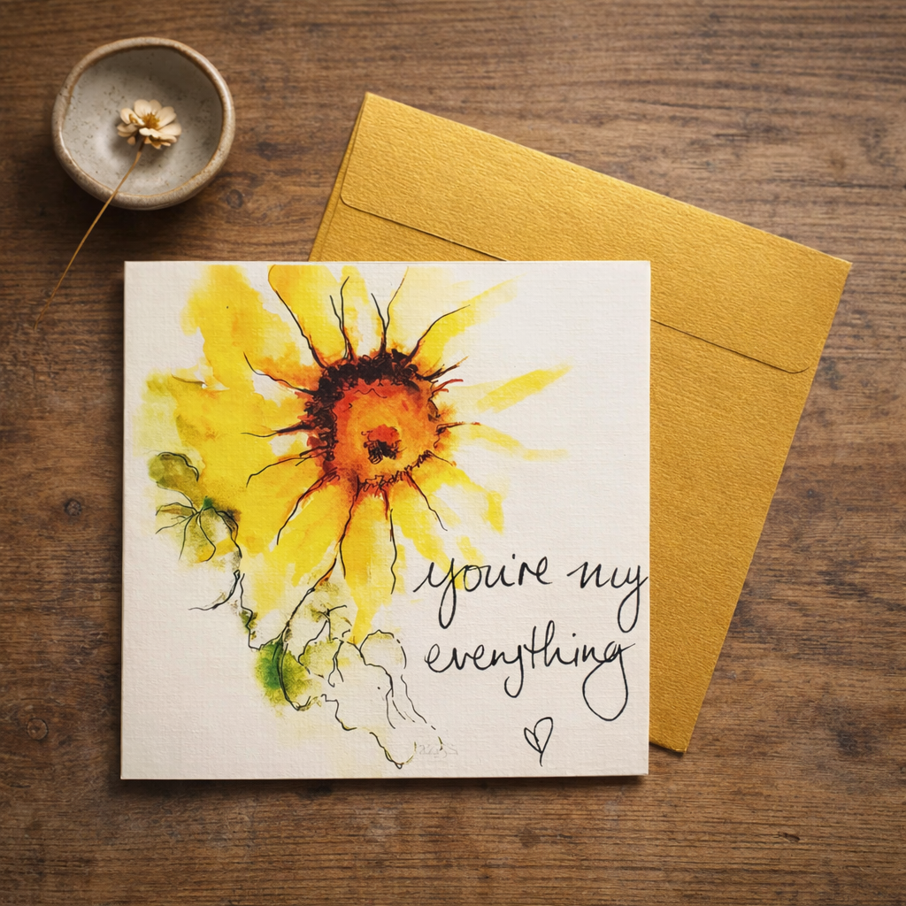Floral Greeting Cards- sunflower