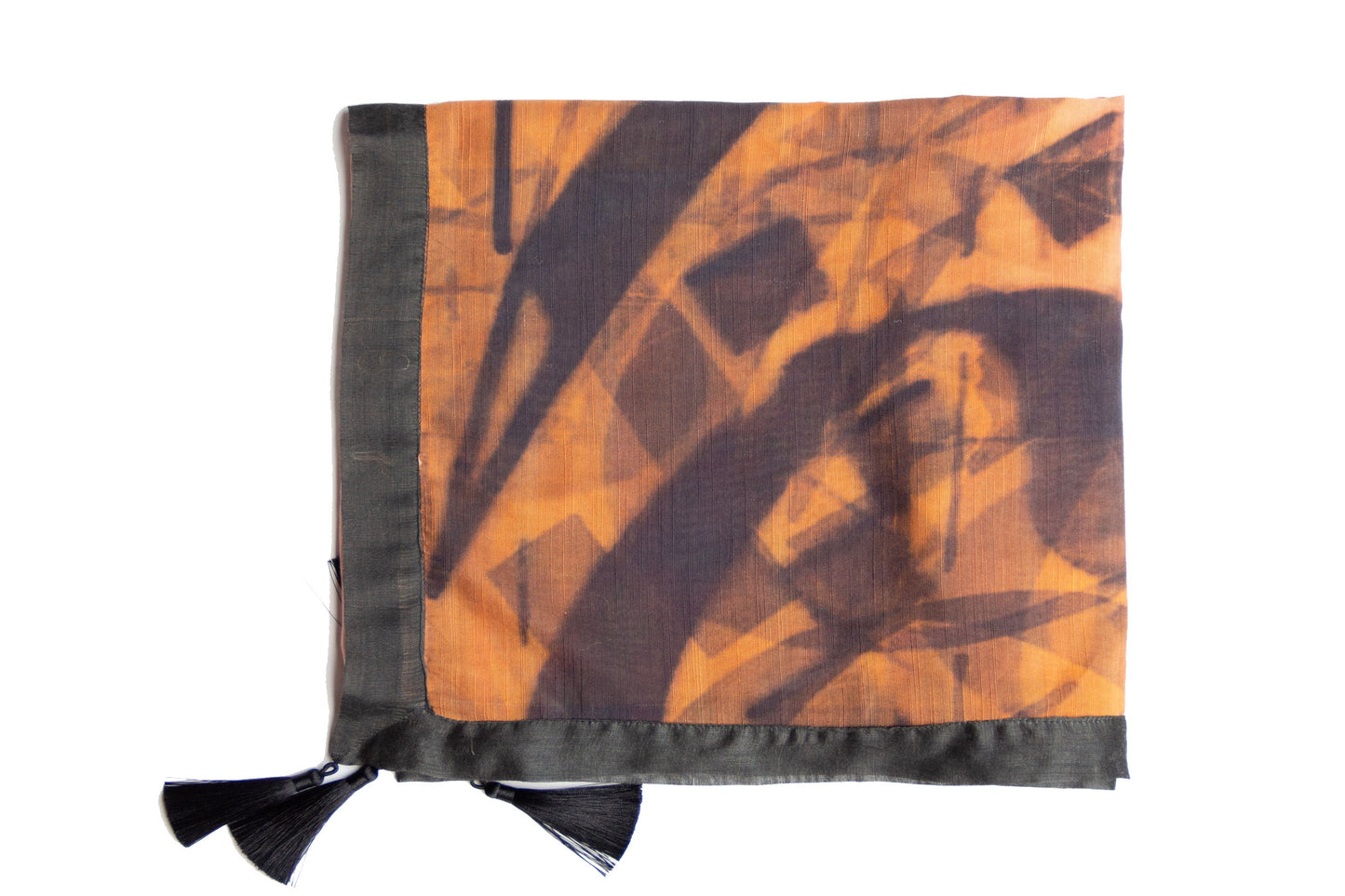 Calligraphic brown Scarf