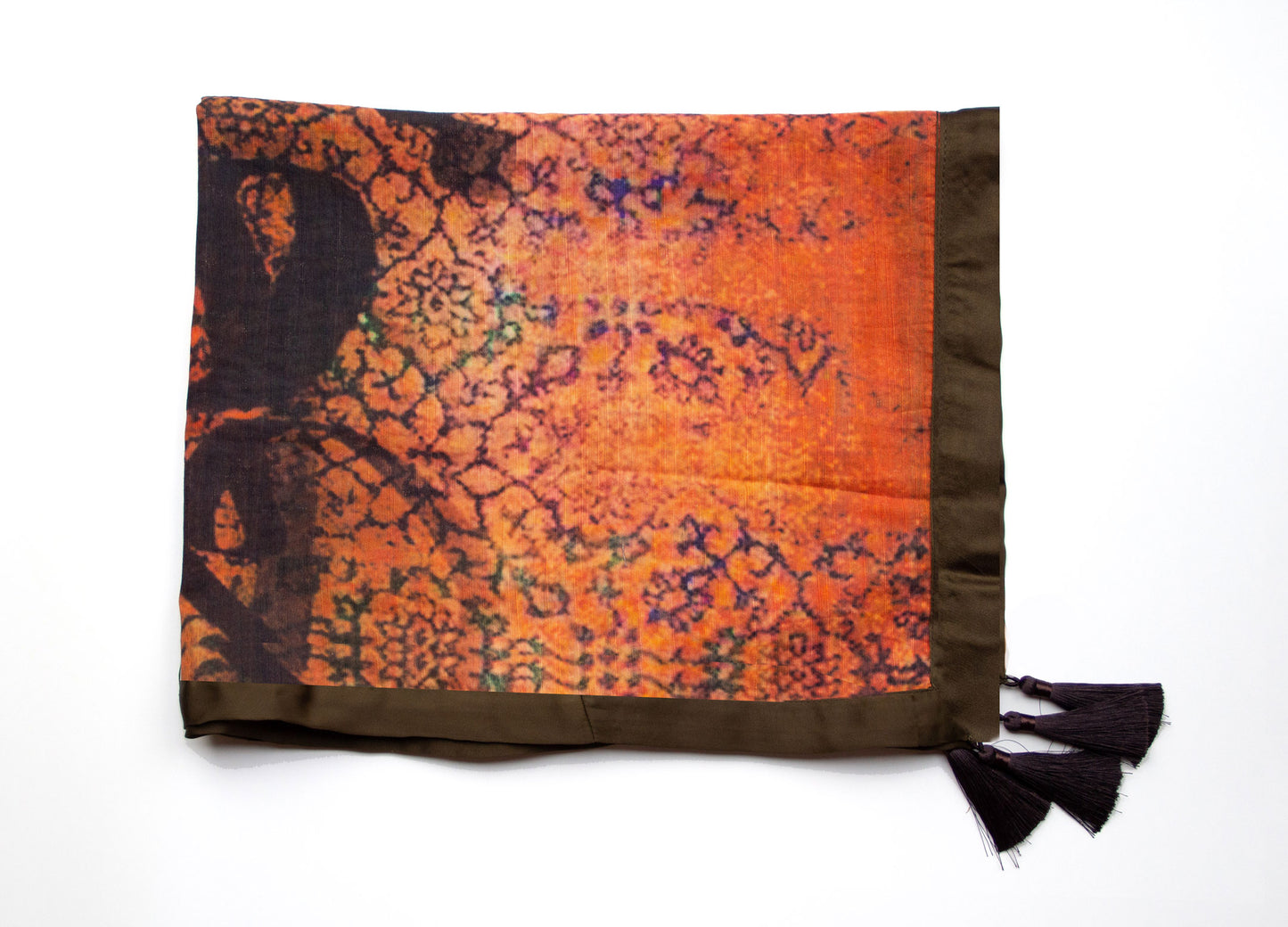 Calligraphic Orange Scarf