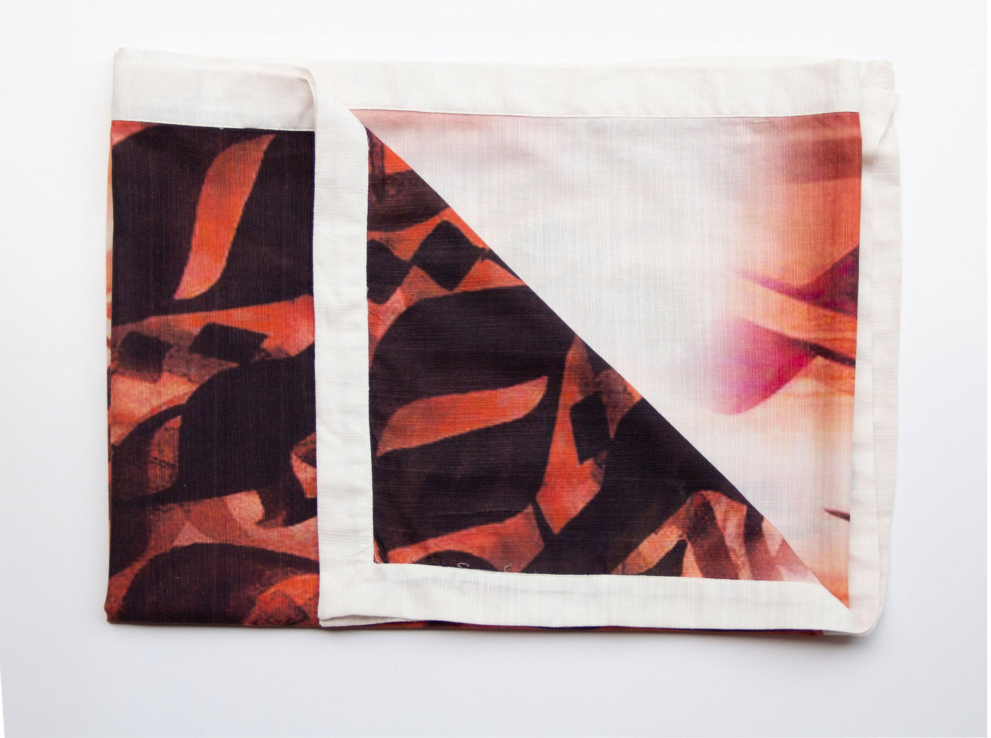 Calligraphic White orange Scarf